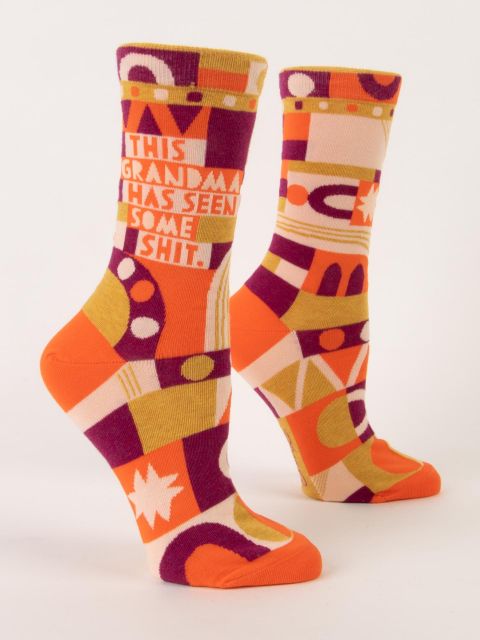 Image of This Grandma Has Seen Some Shit W-Crew Socks BLUEQ